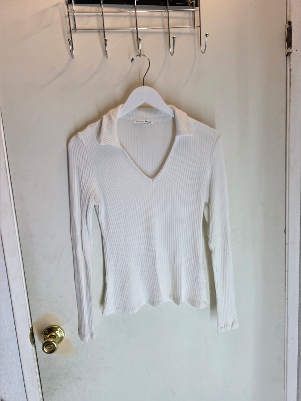 Reformation Women's Long sleeve V Neck Top